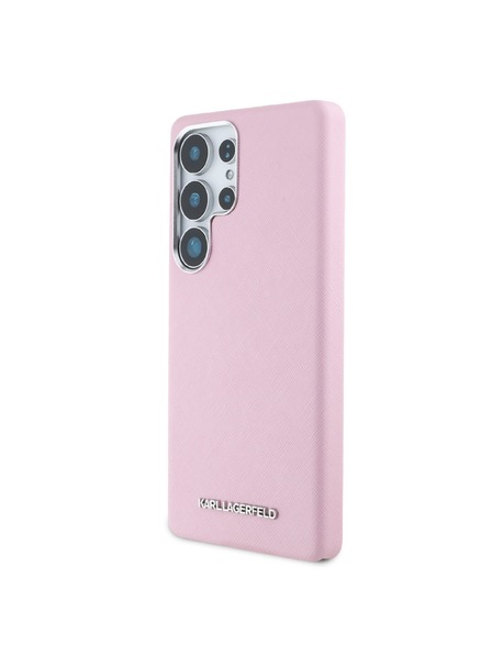 Karl Lagerfeld Karl Lagerfeld PU Saffiano Metal Logo and Frame Zadnji pokrov za Samsung Galaxy S25 Ultra Pink