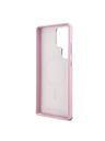 Karl Lagerfeld Karl Lagerfeld PU Saffiano Metal Logo and Frame Zadnji pokrov za Samsung Galaxy S25 Ultra Pink