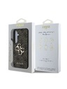 Guess Guess PU 4G kovinski logotip hrbtni ovitek za Samsung Galaxy S25+ rjave barve