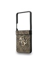 Guess Guess PU 4G Metal Logo Zadnji pokrov za Samsung Galaxy Z Flip 7 Brown