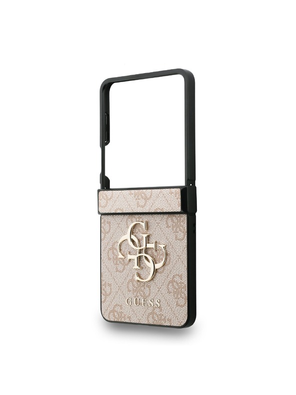Guess Guess PU 4G Metal Logo Zadnji pokrov za Samsung Galaxy Z Flip 7 Pink