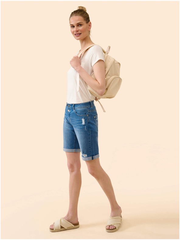 Orsay Modre denim natrgane kratke hlače ORSAY