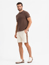 Ombre Clothing Komplet dveh moških trenirk s črtami - kremna/olivna V2 Z128 Ombre Clothing