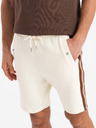 Ombre Clothing Komplet dveh moških trenirk s črtami - kremna/olivna V2 Z128 Ombre Clothing