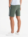 Ombre Clothing Komplet dveh moških trenirk s črtami - kremna/olivna V2 Z128 Ombre Clothing