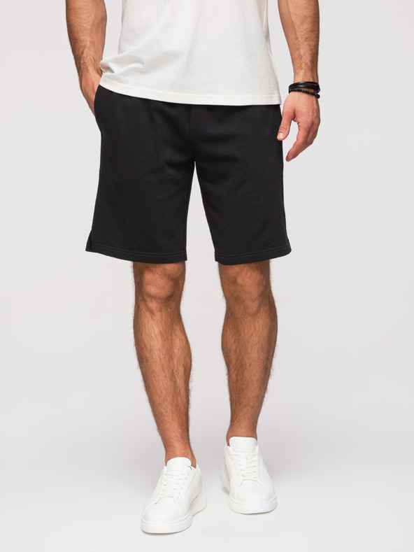 Ombre Clothing Komplet dveh moških trenirk iz frote pletenega materiala regular fit - črna/svetlo zelena V1 Z125 Ombre Clothing