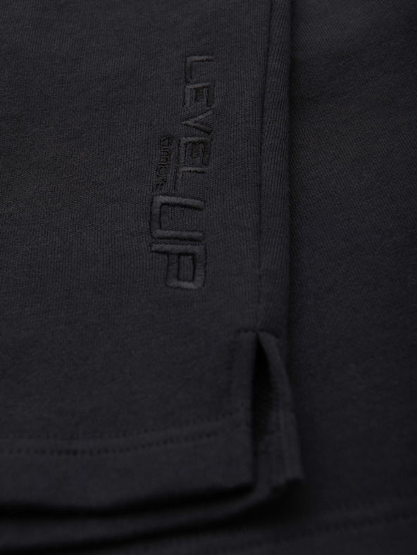 Ombre Clothing Komplet dveh moških trenirk iz frote pletenega materiala regular fit - črna/svetlo zelena V1 Z125 Ombre Clothing