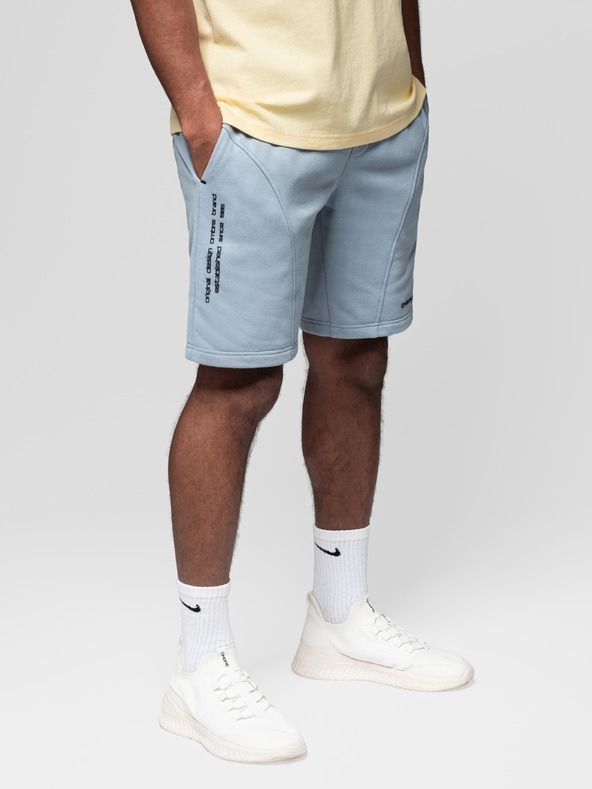 Ombre Clothing Komplet dveh moških trenirk s potiskom - svetlo modra/siva V2 Z127 Ombre Clothing