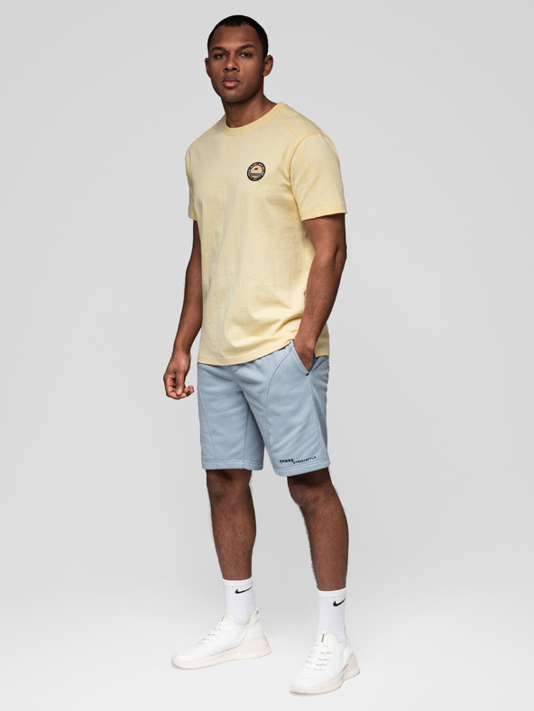 Ombre Clothing Komplet dveh moških trenirk s potiskom - svetlo modra/siva V2 Z127 Ombre Clothing