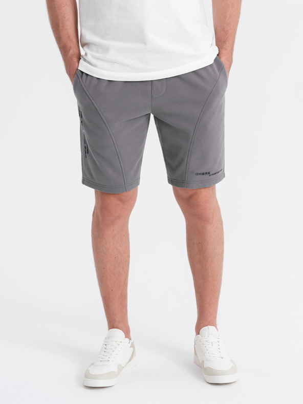 Ombre Clothing Komplet dveh moških trenirk s potiskom - svetlo modra/siva V2 Z127 Ombre Clothing