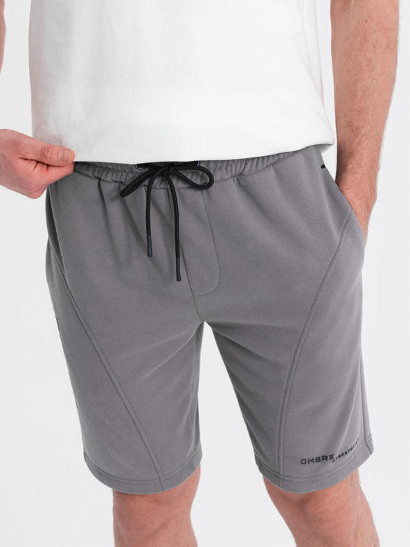 Ombre Clothing Komplet dveh moških trenirk s potiskom - svetlo modra/siva V2 Z127 Ombre Clothing