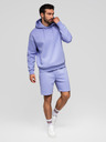 Ombre Clothing Komplet dveh UNISEX kratkih hlač z elastičnim pasom - svetlo modra/svetlo vijolična V2 Z129 Ombre Clothing