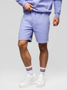 Ombre Clothing Komplet dveh UNISEX kratkih hlač z elastičnim pasom - svetlo modra/svetlo vijolična V2 Z129 Ombre Clothing