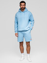 Ombre Clothing Komplet dveh UNISEX kratkih hlač z elastičnim pasom - svetlo modra/svetlo vijolična V2 Z129 Ombre Clothing