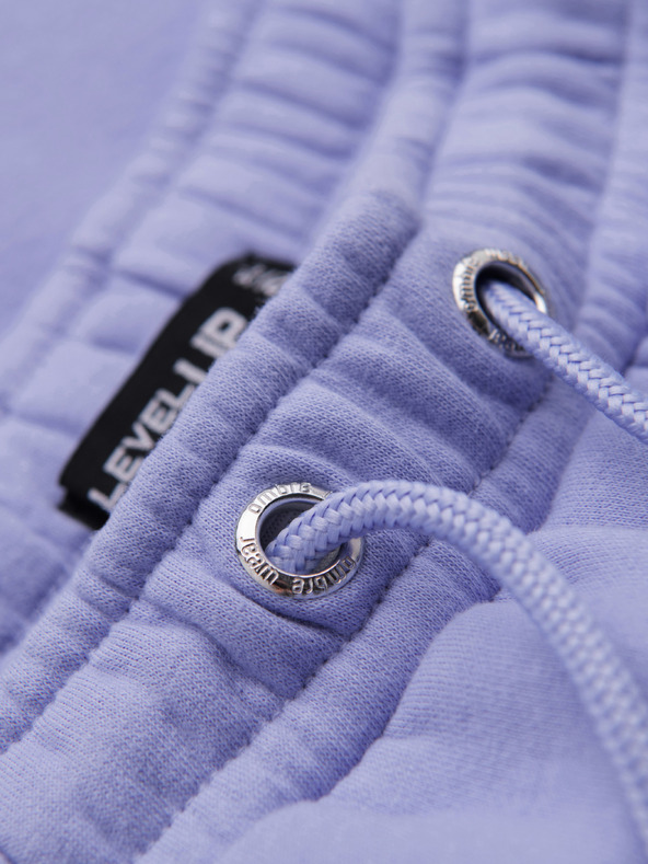 Ombre Clothing Komplet dveh UNISEX kratkih hlač z elastičnim pasom - svetlo modra/svetlo vijolična V2 Z129 Ombre Clothing