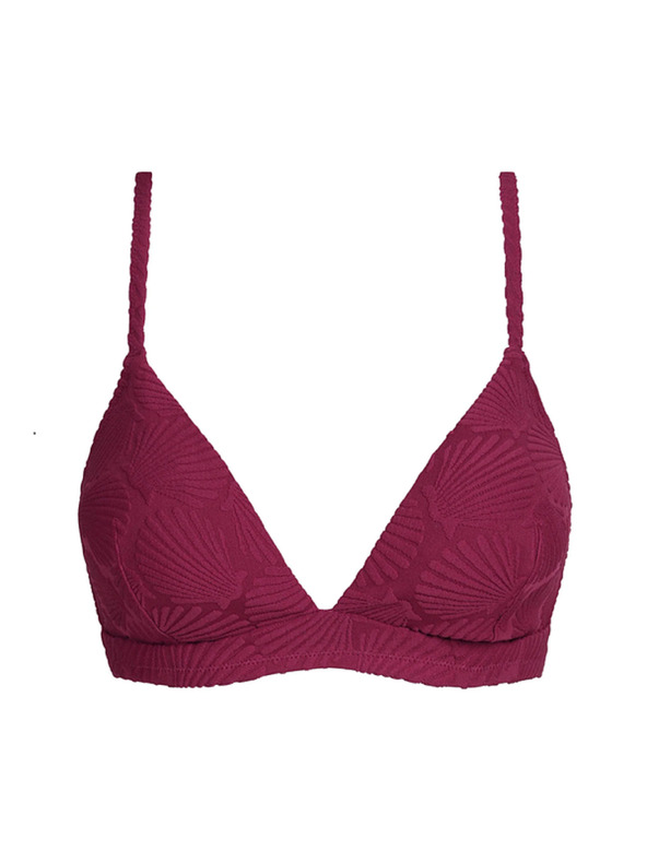 DIM DIM SWIMWEAR SHELL TRIANGLE BRA - Ženski kupači kostum - temno rdeča