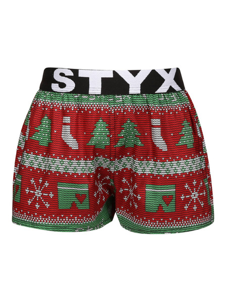 Styx Otroške hlačke Styx art športni elastičen pas Božič pletenina