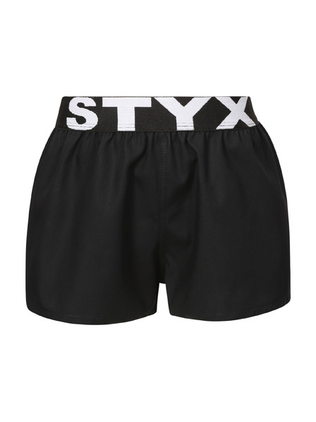 Styx Otroške hlačke Styx športni elastičen pas črne