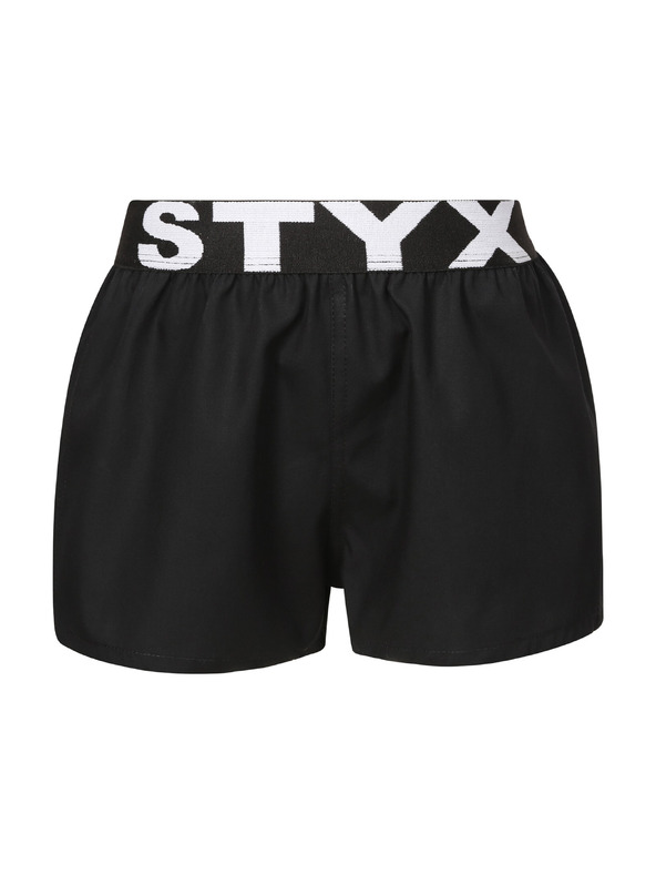 Styx Otroške hlačke Styx športni elastičen pas črne