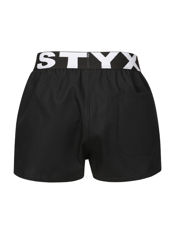 Styx Otroške hlačke Styx športni elastičen pas črne