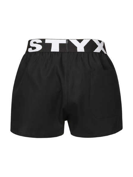 Styx Otroške hlačke Styx športni elastičen pas črne