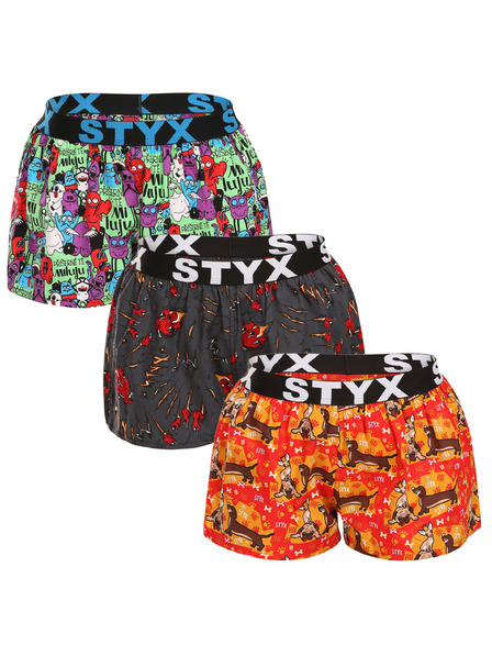 Styx Setod treh - ženske gaće Styx art sportski elastičan večbarvne