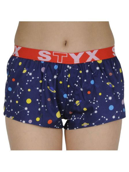 Styx Ženske kratke hlačke Styx art športni elastični pas planeti