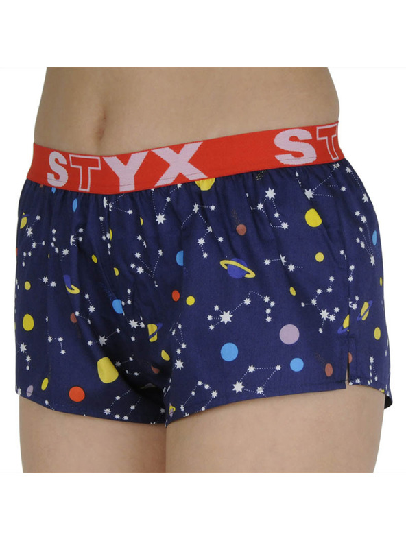 Styx Ženske kratke hlačke Styx art športni elastični pas planeti