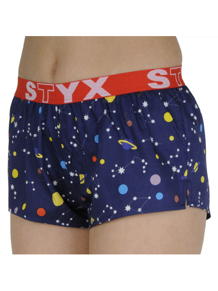 Styx Ženske kratke hlačke Styx art športni elastični pas planeti