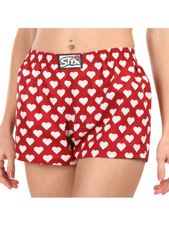 Styx Ženske kratke hlačke Styx art klasični elastični pas srčki