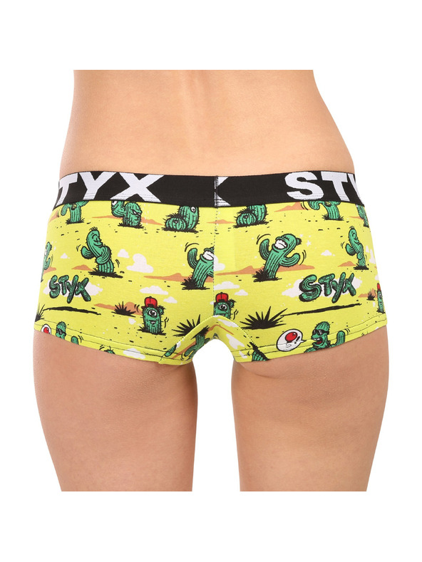 Styx Ženske hlačke Styx art s nohavičko kaktusy