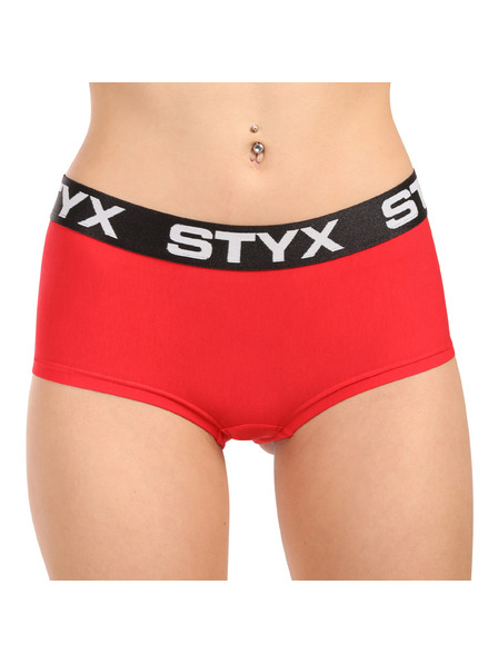 Styx Ženske hlačke Styx s nohavičko rdeče