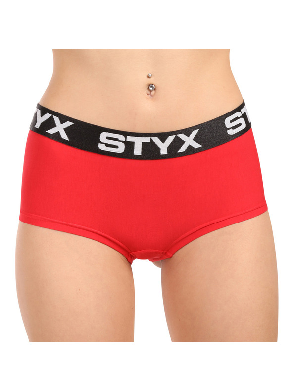 Styx Ženske hlačke Styx s nohavičko rdeče