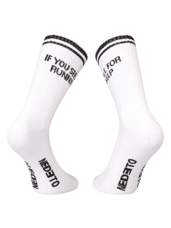 Nedeto Nedeto nogavice sportne visoke Running bele