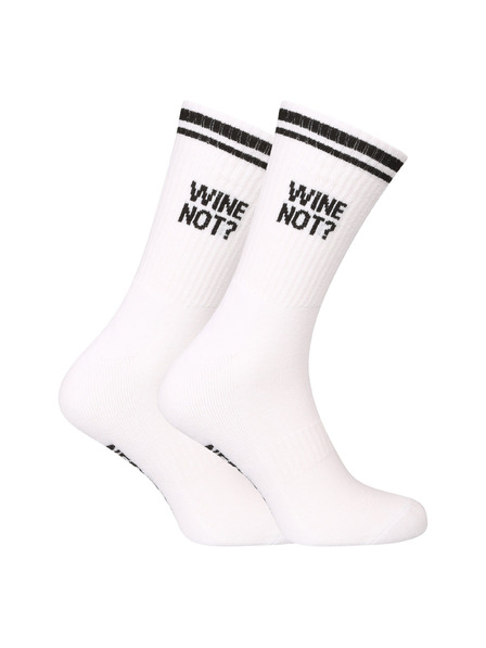Nedeto Nedeto nogavice sportne visoke Wine not? bele
