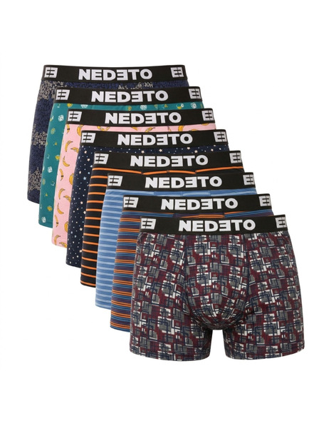 Nedeto Komplet osmih - moške boksarice Nedeto večbarvne