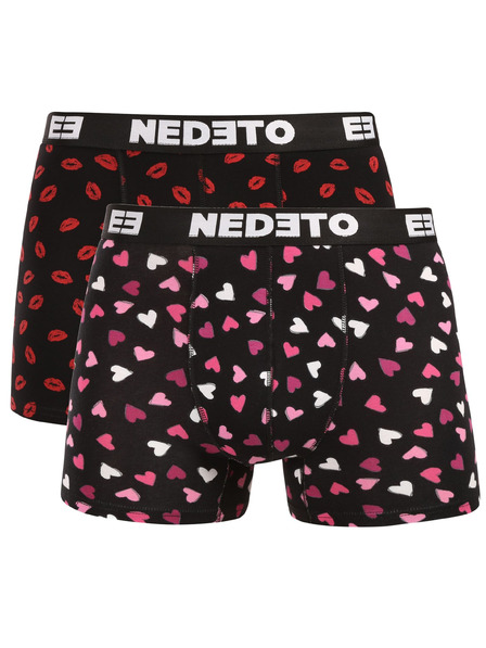 Nedeto Komplet dveh - moške boksarice Nedeto Kiss and Hearts večbarvne