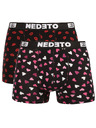 Nedeto Komplet dveh - moške boksarice Nedeto Kiss and Hearts večbarvne