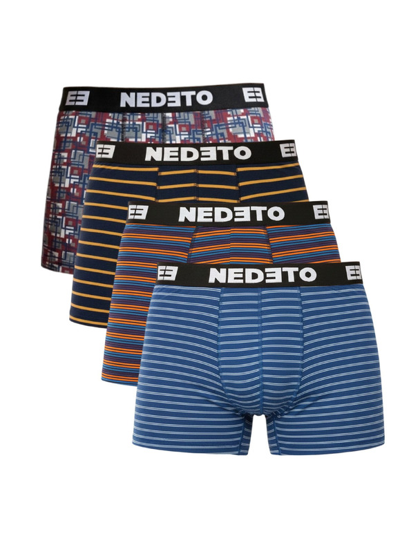 Nedeto Komplet štirih - moške boksarice Nedeto večbarvne