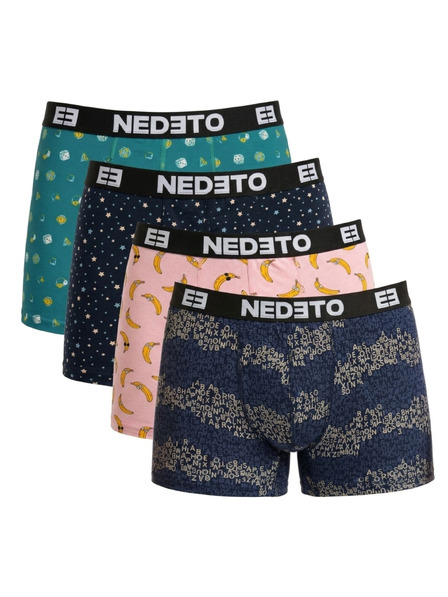 Nedeto Komplet štirih - moške boksarice Nedeto večbarvne