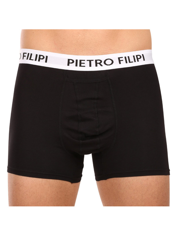 Pietro Filipi Komplet dveh - moške bokserice Pietro Filipi, črne barve z držalom za kroglice