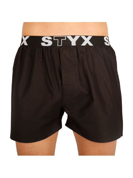 Styx Moške hlače Styx športni elastični pas črne