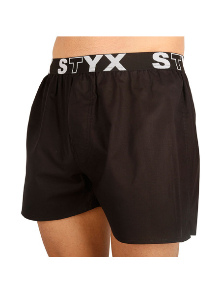 Styx Moške hlače Styx športni elastični pas črne