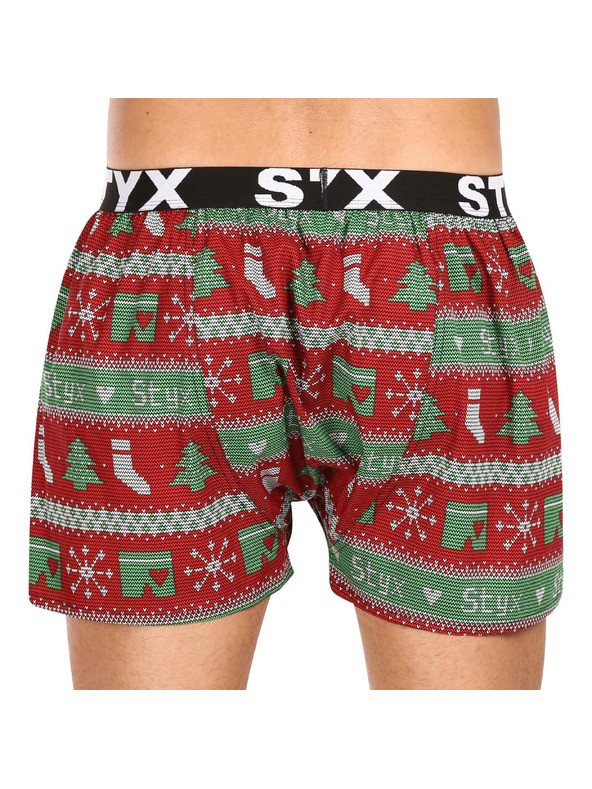 Styx Moške hlače Styx art športni elastični pas božič pletene
