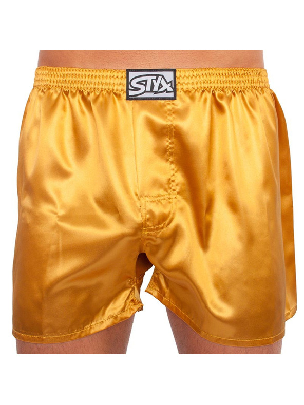 Styx Set treh - moške hlače Styx klasični elastični pas satenske večbarvne