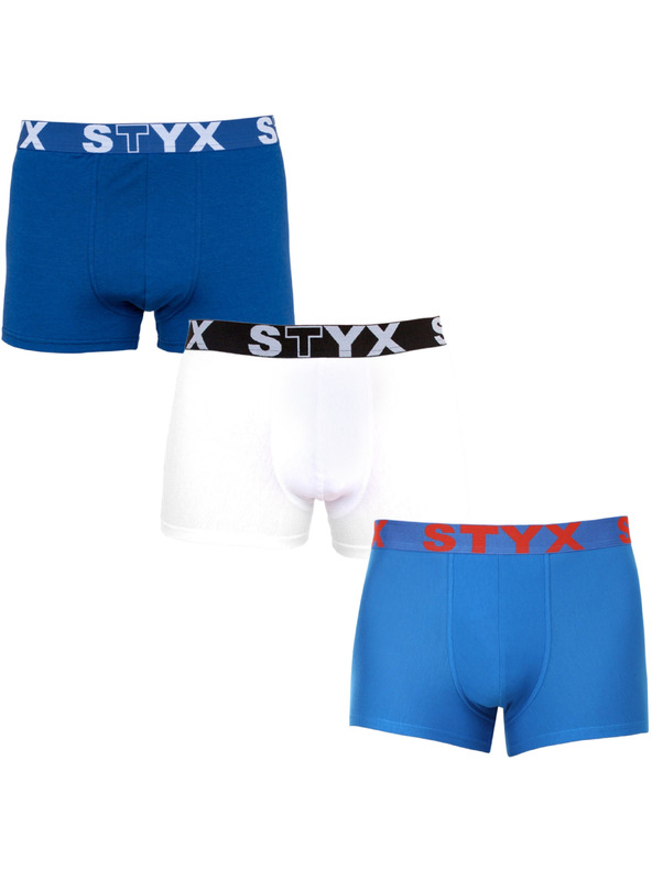 Styx Set treh - moške boksarice Styx športni elastični pas nadmerene večbarvne