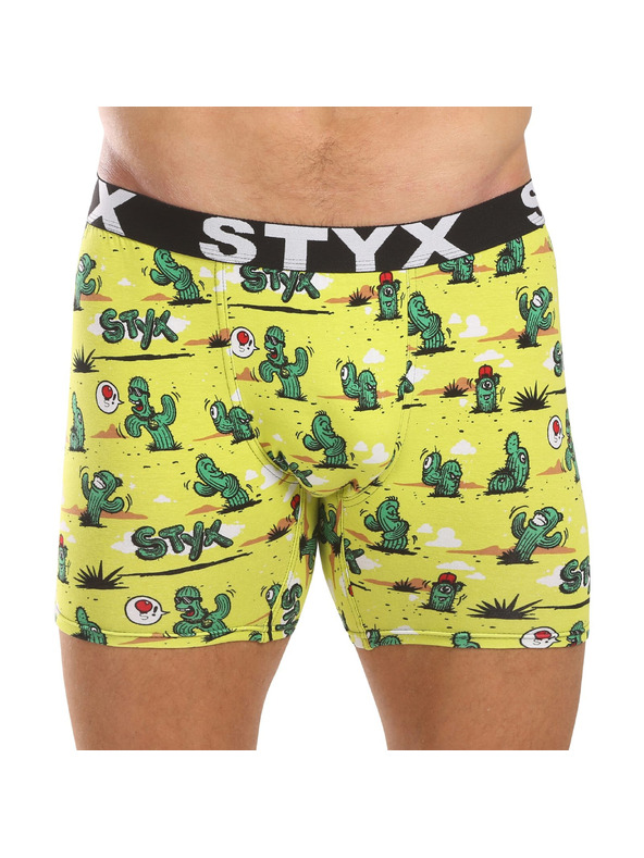 Styx Set treh - moške boksarice Styx long art športni elastični pas večbarvne