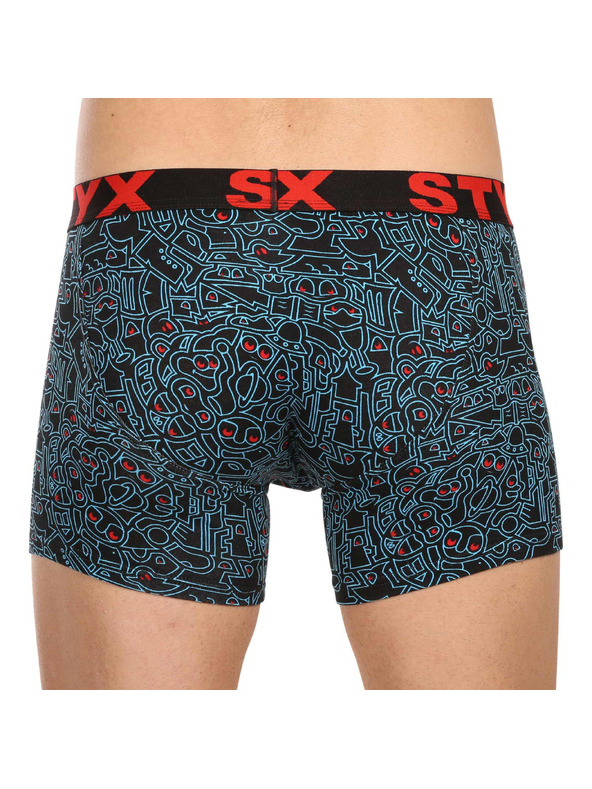 Styx Komplet treh - moške boksarice Styx long art športni elastičen pas večbarvne (3U12672/2)