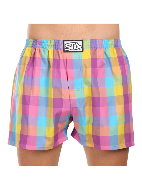 Styx Komplet treh moških kratkih hlač Styx classic elastic večbarvnih