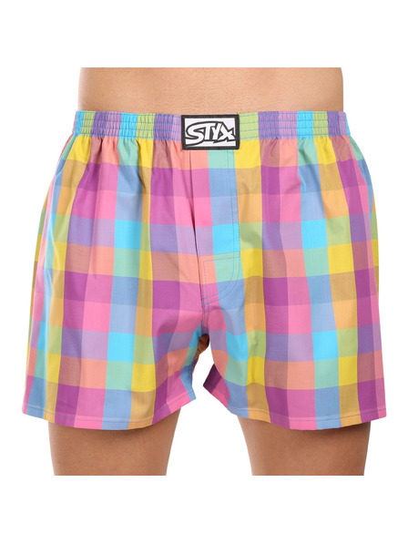 Styx Komplet treh moških kratkih hlač Styx classic elastic večbarvnih